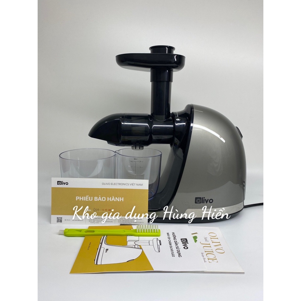 Máy Ép Chậm Trục Ngang Olivo SJ22 Ép Kiệt Bã Rau Củ Qủa Công suất 150W - Hàng chính hãng bảo hành 24 tháng