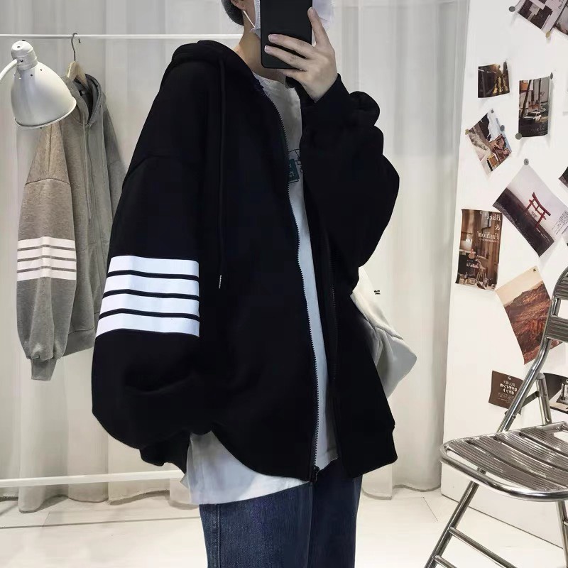 Hot Trend Áo Khoác Nỉ Chống Nắng Chống Tia UV Sọc Tay Cho Các Bạn Trẻ Học Đường Phong Cách Street Tyle Ulangzz Siêu Hot