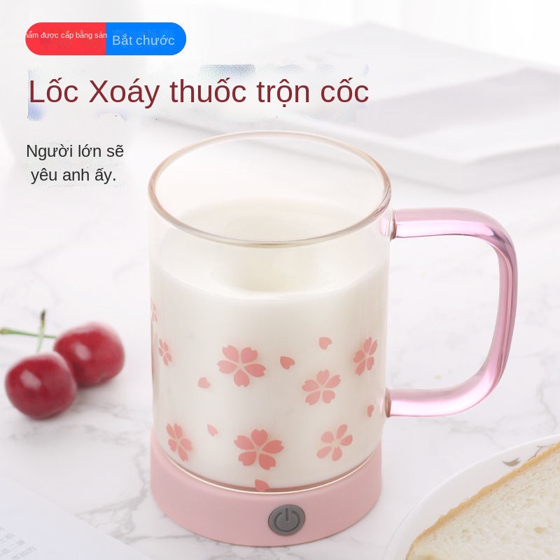 ☄►Cốc khuấy từ sạc ô tô cherry cao cấp cá tính xoay kiểu cung điện Tách cà phê đa năng kiểu Pháp