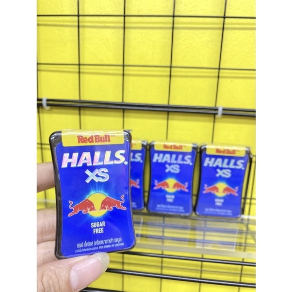 Kẹo ngậm Halls Xs 4 vị RedBulls, bạc hà, chanh, chanh mật ong