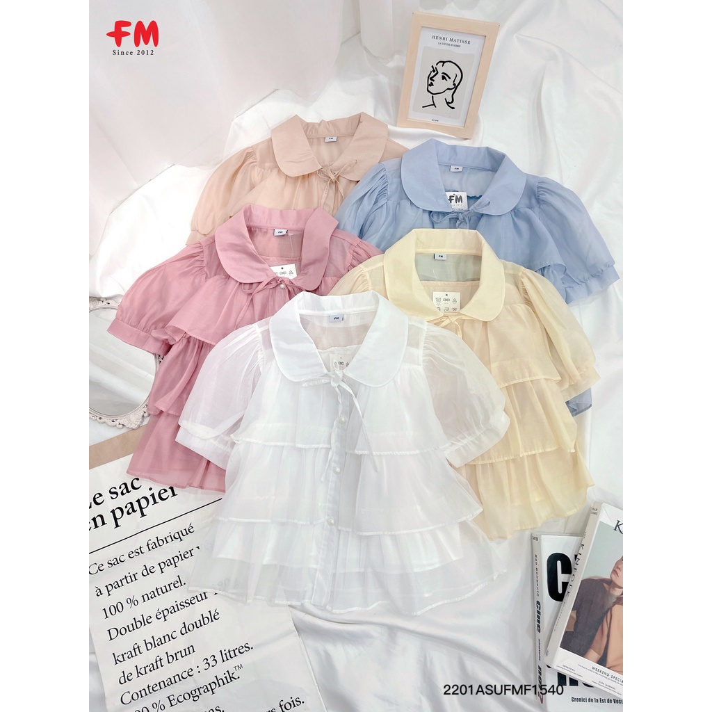 Áo voan 3 tầng | Áo tiểu thư nàng thơ | Fm store 220222402