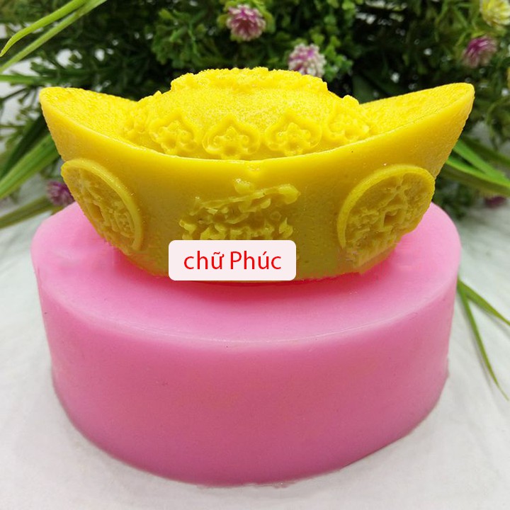 HCM - Khuôn silicon đổ thỏi vàng 3D làm đường fondant làm đồ handmade trang trí