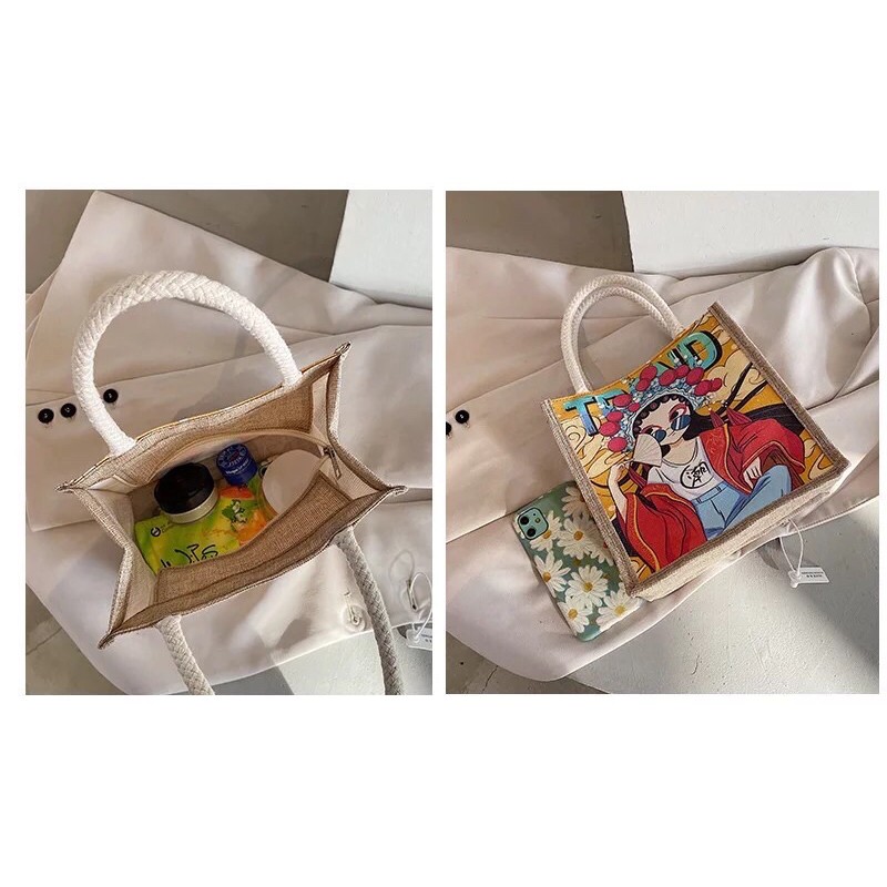 Túi cói vintage hot trend