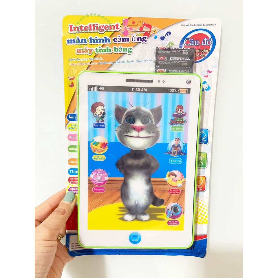 ĐỒ CHƠI IPAD 3D MÈO TÔM TIẾNG VIỆT CHO BÉ ( TẶNG KÈM 03 PIN) ảnh/video shop tự chụp.