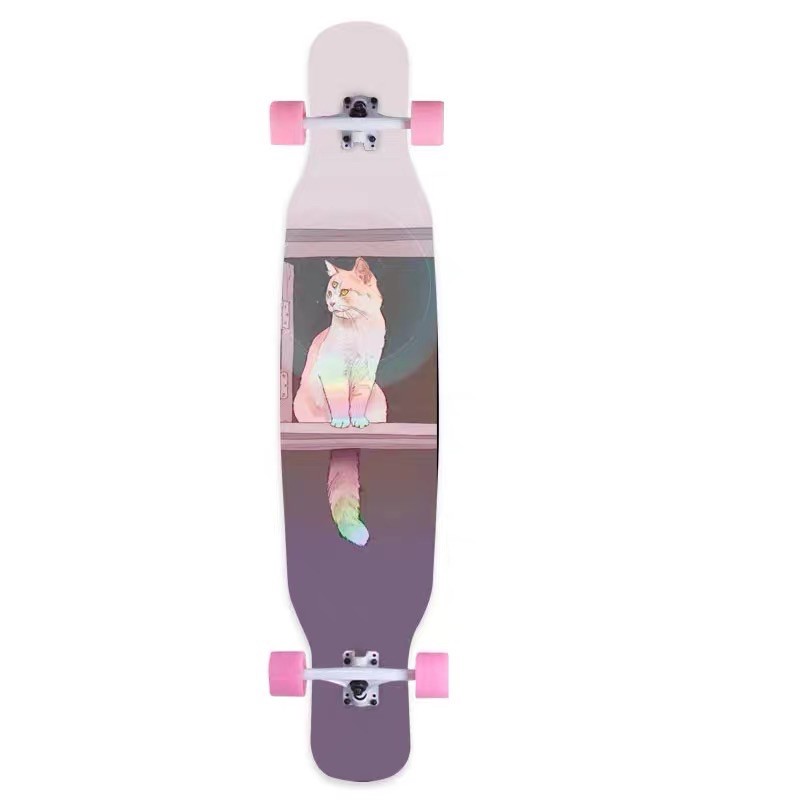 Ván trượt Longboard 120cm gỗ ép 8 lớp có video