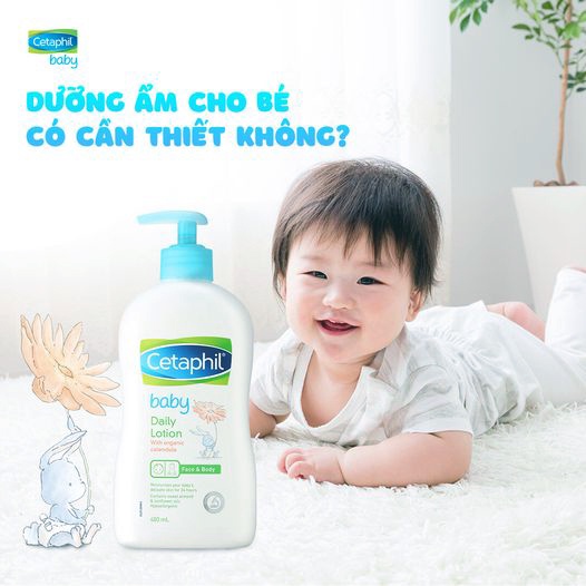 [CHÍNH HÃNG CÓ TEM] CETAPHIL Baby Daily Lotion with Organic Calendula 400mL - Sữa Dưỡng Ẩm Dịu Nhẹ Cho Bé.