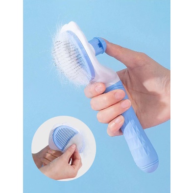 Siêu phẩm Lược chải lông chó mèo - Lược kim chải lông có nút bấm gỡ lông