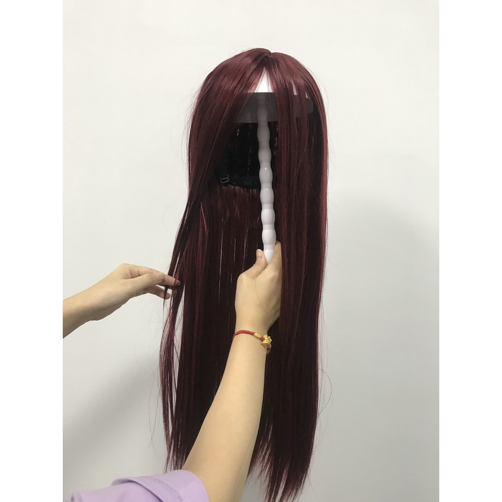Tóc Giả Thẳng Dài Màu Đỏ