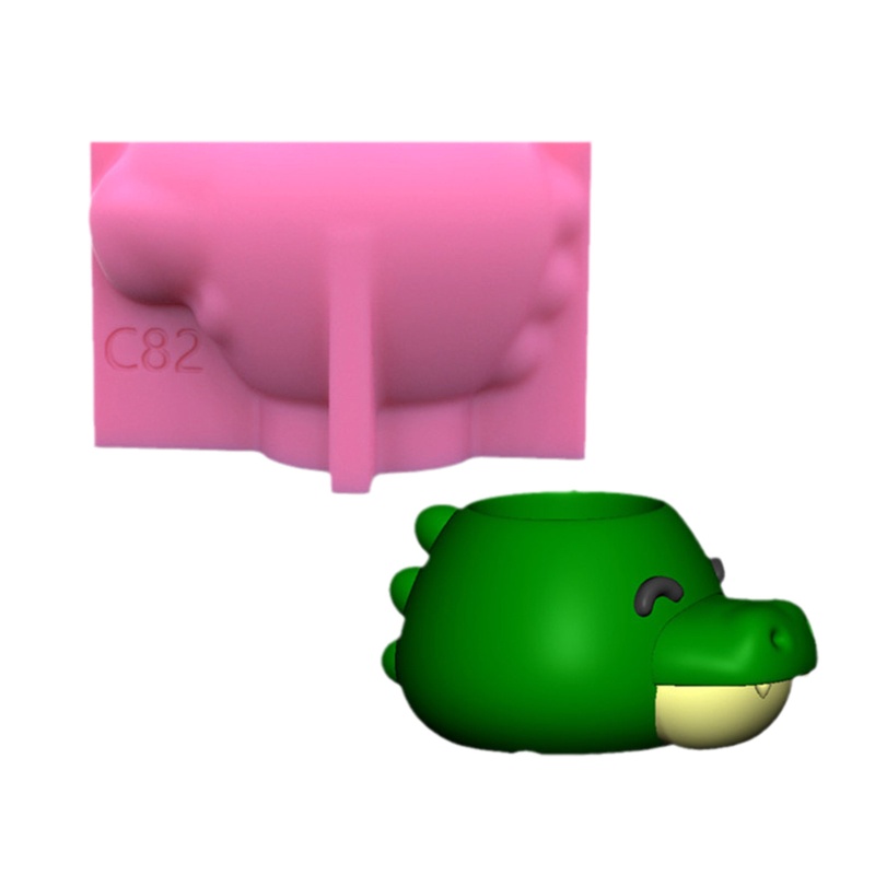 Khuôn Silicone Làm Chậu Hoa Hình Khủng Long Độc Đáo