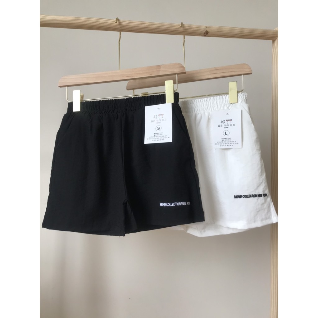 Quần Đùi Đũi Nữ New York ⚡ Casper.Store | FREESHIP | ⚡ Quần Shorts nữ chất Linen 2 màu Trắng | Đen Basic