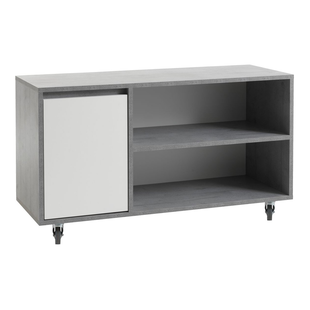 Kệ TV | JYSK Billund | gỗ công nghiệp | trắng/xám | R110xS40xC64cm