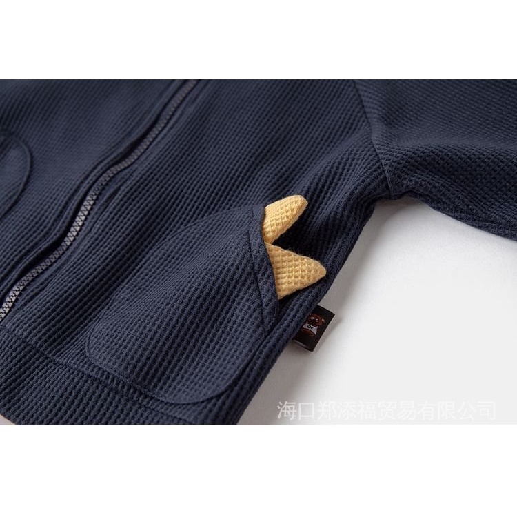 Áo Khoác Cardigan Mỏng Có Mũ Trùm Đầu Hình Khủng Long Hoạt Hình Dễ Thương Cho Trẻ Sơ Sinh