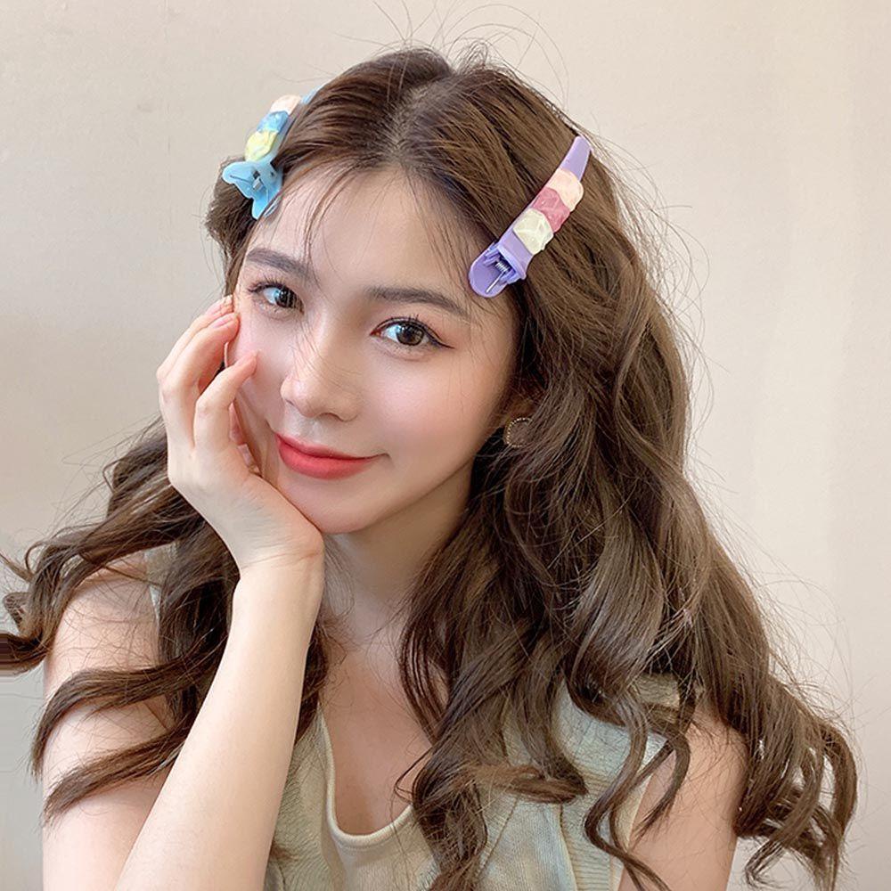 Kẹp Tóc Mỏ Vịt Bằng Acrylic Màu Sắc Ngọt Ngào Phong Cách Vintage Thanh Lịch Cho Nữ
