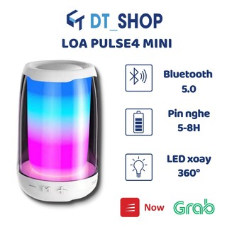 Loa bluetooth mini Pulse 4 DTSHOP âm bass căng có dải led đổi màu độc lạ pin phủng, chống nước