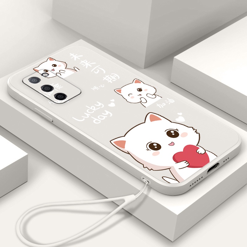 Ốp Điện Thoại tpu Dẻo Họa Tiết Chú Mèo & Trái Tim Dễ Thương Chống Trượt Cho oppo a57 2022 a96 a36 a76 a55 a57 a39 f1s a59