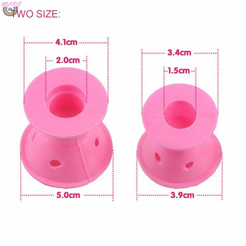 [Hàng mới về] Bộ 10 dụng cụ uốn tóc bằng silicon không sử dụng nhiệt tiện dụng cho nữ