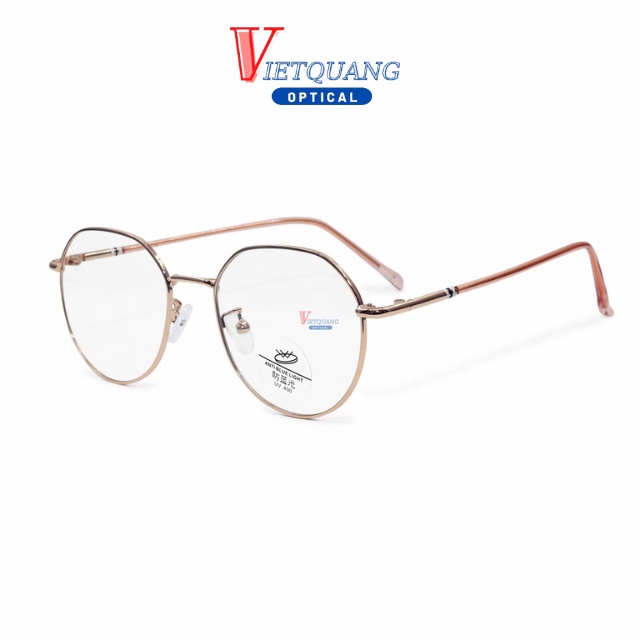Gọn Kính Cận Nữ Kim Loại-Gọng Thời Trang Dáng Mắt Tròn Thiết Kế Thanh Mảnh Có Tại Kính Mắt Việt Quang