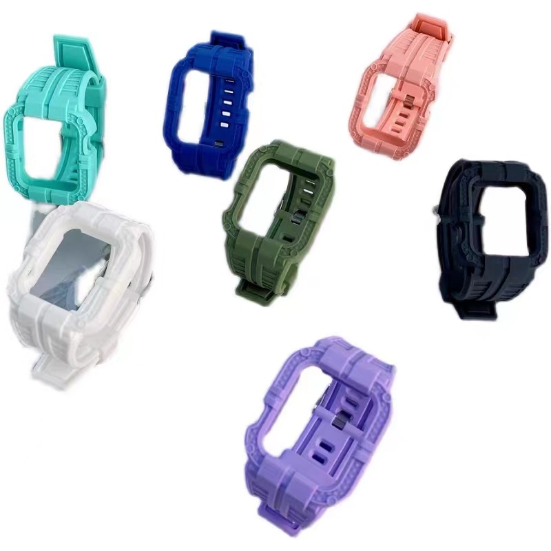 Ốp Bảo Vệ Bằng silicone Dành Cho Đồng Hồ Thông Minh Apple Watch 7 6 SE 5 4 3 iwatch 40mm 44mm 42mm 41mm 45mm 38mm