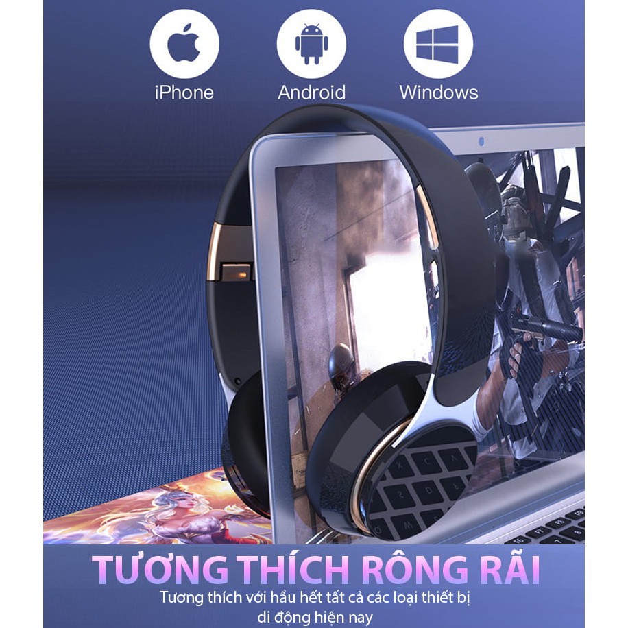 Tai nghe chụp tai Bluetooth B07 - Thiết kế thời trang và tinh tế - Âm thanh HIFI đầy sống động | BigBuy360 - bigbuy360.vn