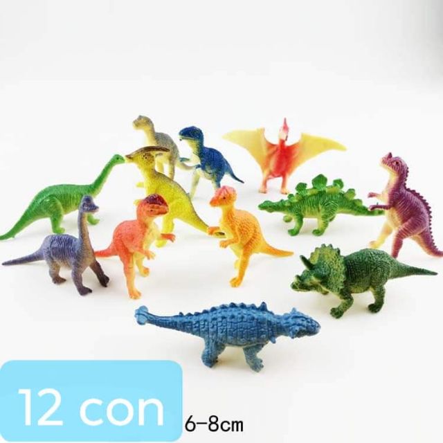 Bộ 12 khủng long 6-8 cm