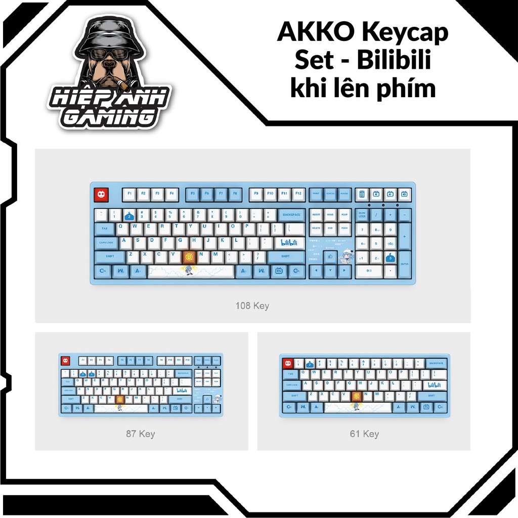 Bộ Keycap AKKO Bilibili dành cho Bàn phím cơ