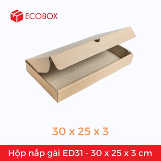 25 hộp carton nắp gài ed31 - 30x25x3cm