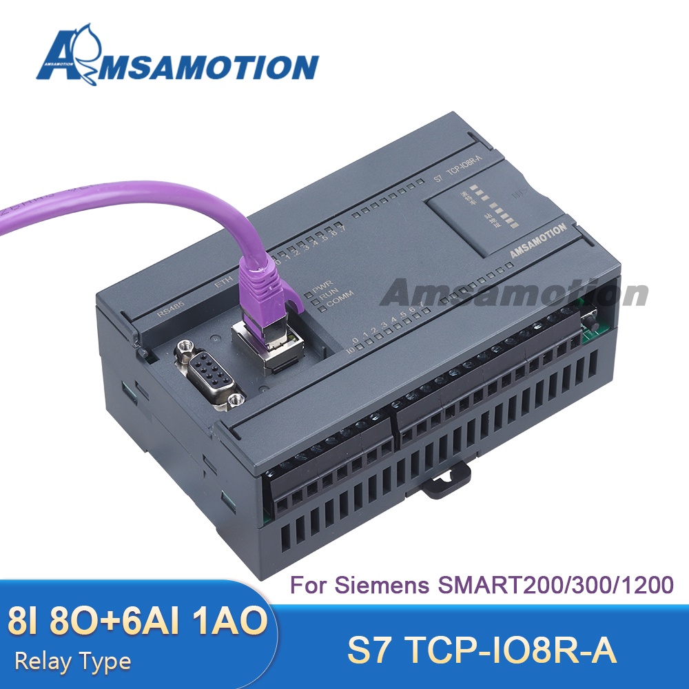 Sz Mô Đun Rơ Le ethernet s7 tcp-io8r-a 8R-a 8i-8o 6ai-1ao smart200 / 300 / 1200 plc 10 / 100mbps modbus