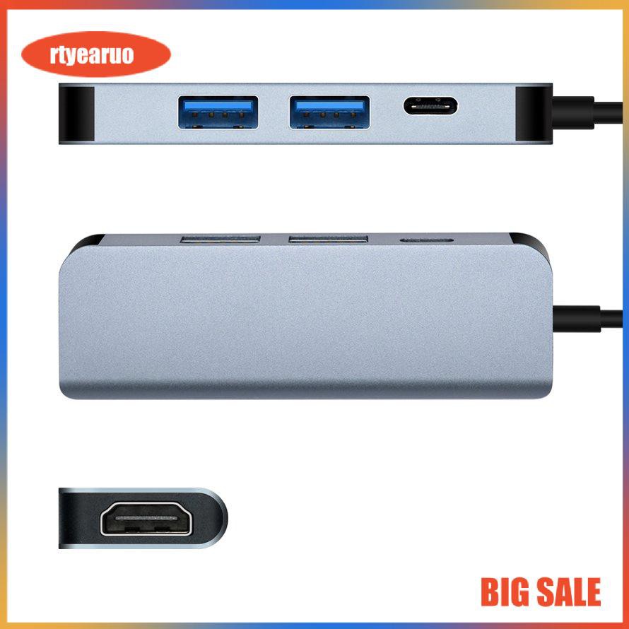 Trạm Docking 4 Trong 1 Cổng Type-C Sang Usb + Hdmi + Type Type