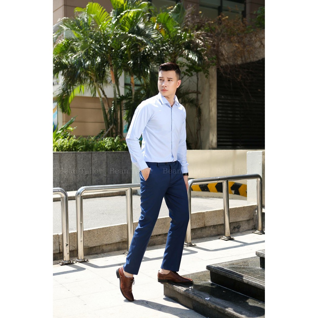 Áo sơ mi nam rắng cotton gân chéo Ultra PBv2 tay dài cao cấp #8