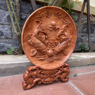 Đĩa gỗ phong thuỷ đk 30cm