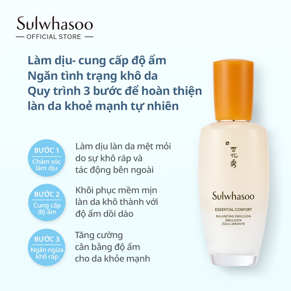 [PHIÊN BẢN MỚI] Sữa Dưỡng Làm Dịu Da và Cấp Ẩm Thiết Yếu Sulwhasoo Essential Comfort Balancing Emulsion 125ml