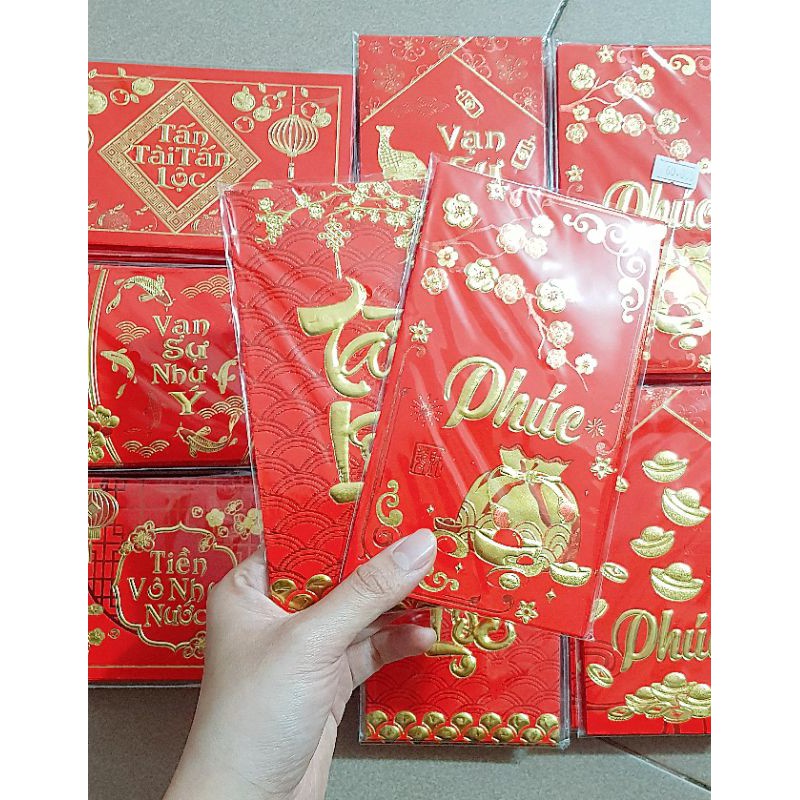 Gói 6 Bao Lì Xì tết xịn (dài 9×16cm)