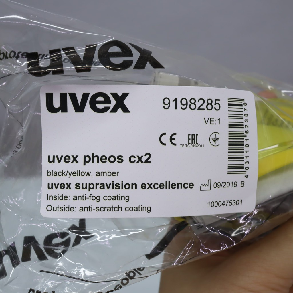 Kính bảo hộ UVEX PHEOS CX2 9198285 kính chống bụi, chống hơi nước trầy xước vượt trội, ngăn chặn tia UV, mắt kính đi xe