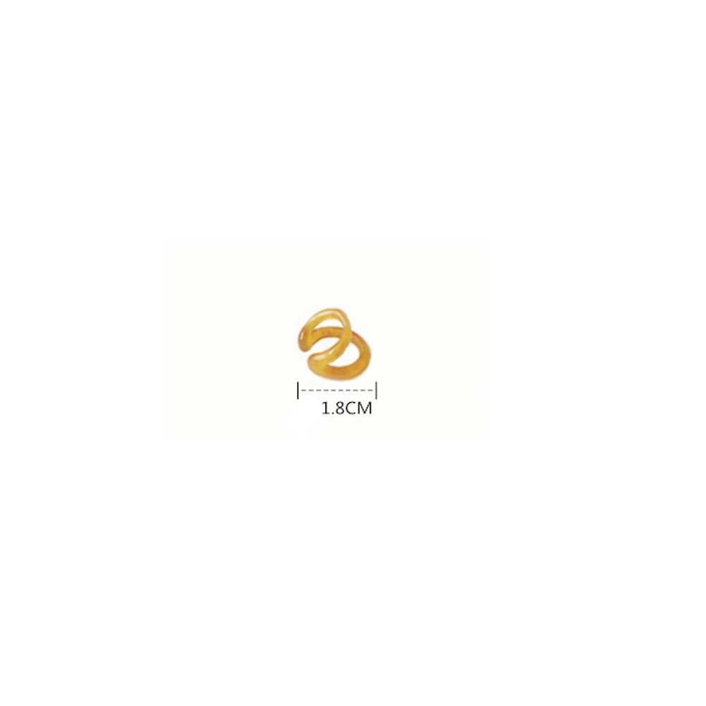 QQMALL Khuyên Kẹp Vành Tai Hình Tròn Dễ Thương Phong Cách Hàn Quốc Cho Nữ