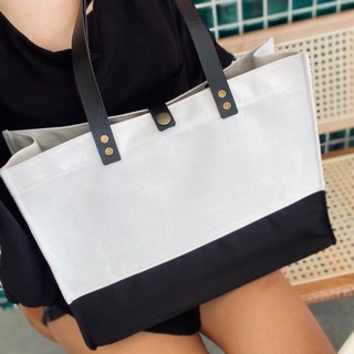 [CÓ KHOÁ - QUAI DA] Sour Cream Tote Bag