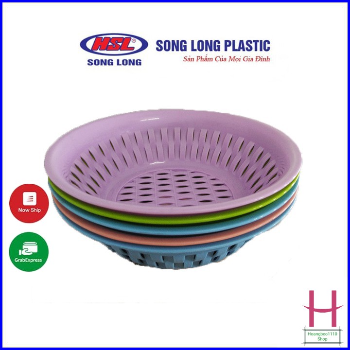 Song Long Plastic Rổ tròn đan mây tiện lợi cho gia đình { H }