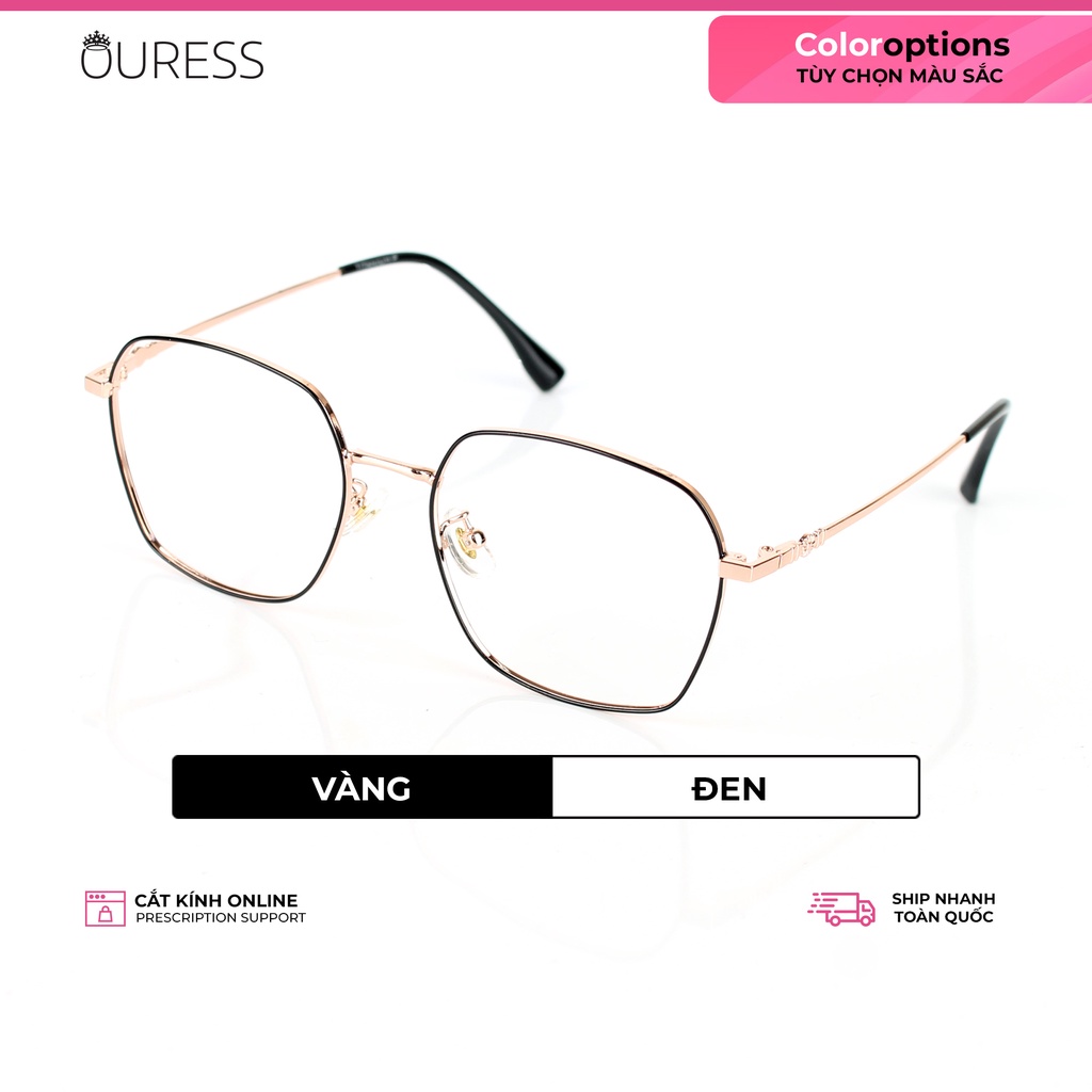 Gọng kính Titanium 88039DV thời trang cao cấp nam nữ siêu nhẹ siêu bền OURESS