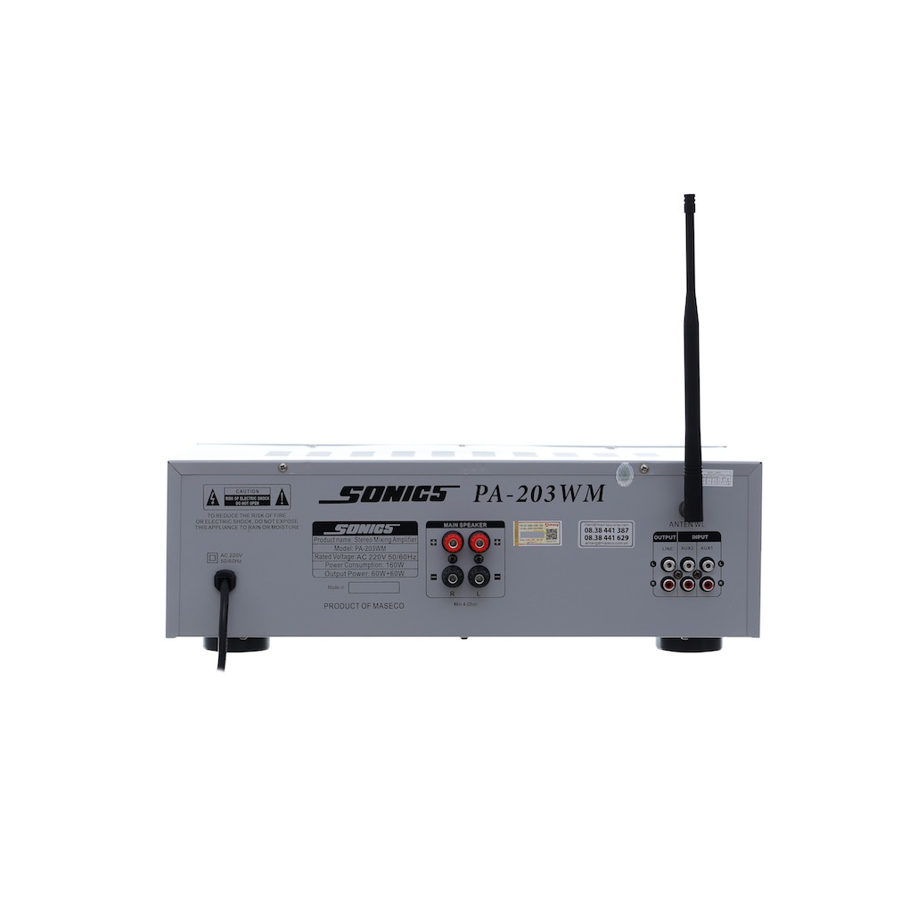 Amply Arirang Sonics PA-203WM Bluetooth (Kèm 2 micro)