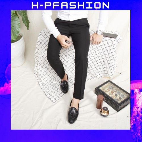 Quần Tây Nam Đen  𝐅𝐑𝐄𝐄 𝐒𝐇𝐈𝐏  Quần Tây Nam Đẹp Vải Co Giãn Hàng Quảng Châu Thời Trang Hpfashion - Qtaunhp02