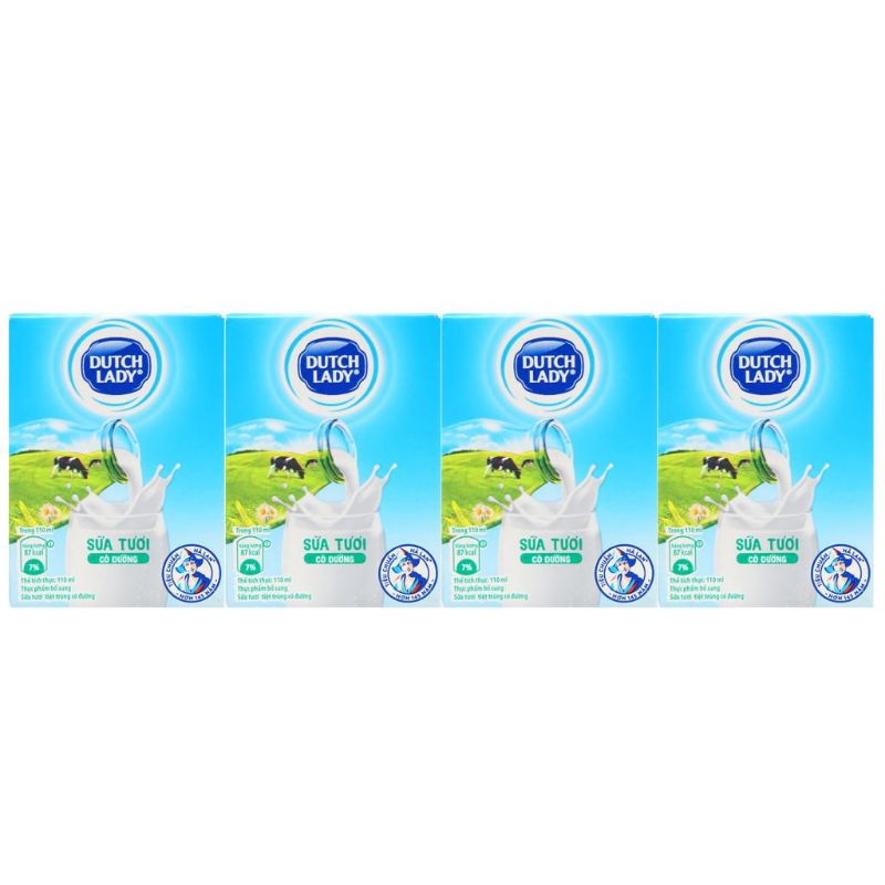 Lốc 4 hộp sữa Cô Gái Hà Lan 110ml