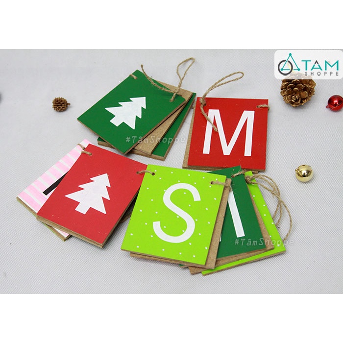 [VẼ TAY] Dây treo chữ Merry Christmas