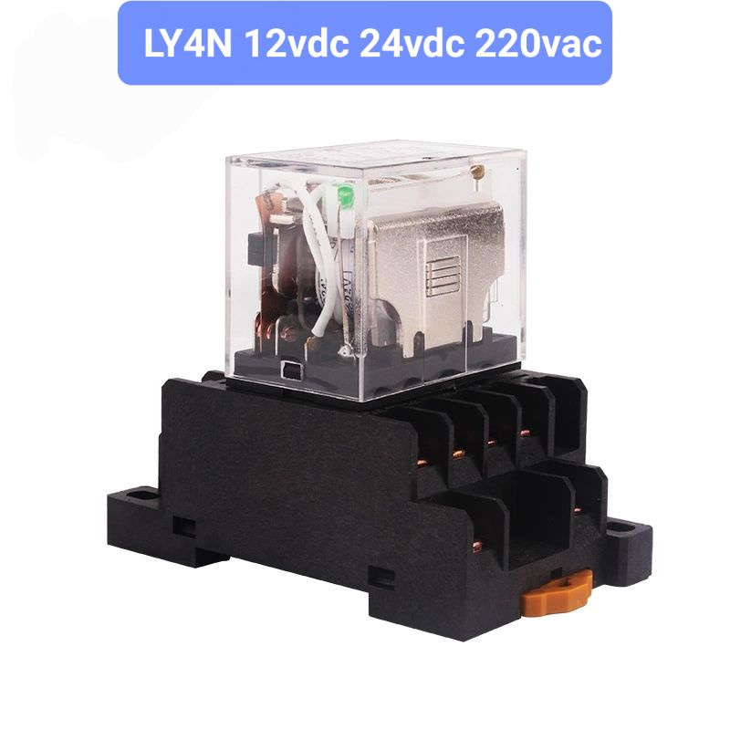 Rơle 24vdc 12vdc LY4N 220vac Chèn mới Ly4 10a pxa