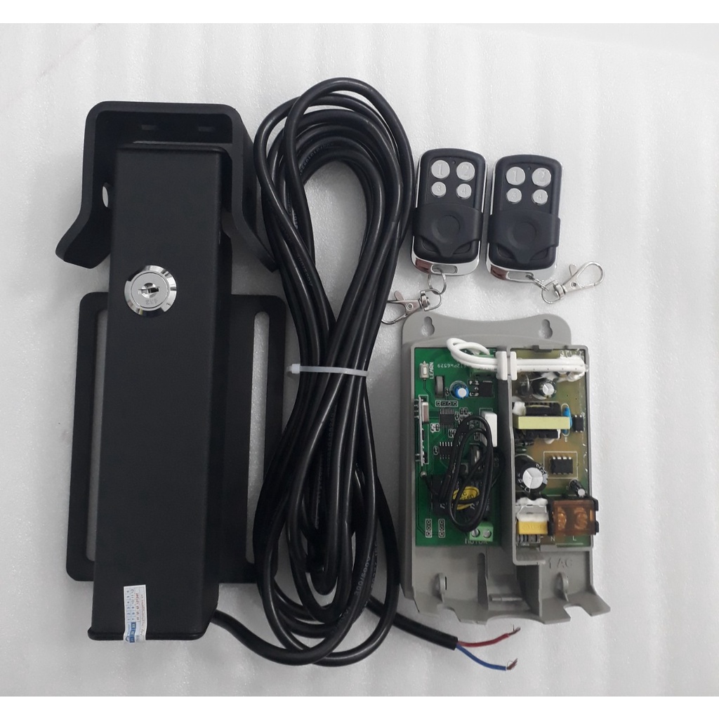 Combo khóa chốt ngang + mạch đảo chiều động cơ 12VDC kèm nguồn + 2 remote