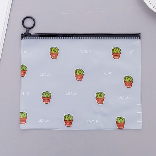 Túi Zip Hình Xương Rồng, Túi Đựng Bút Hình Xương Rồng #8