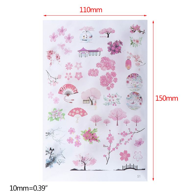Miếng Dán Trang Trí Hình Hoa Và Động Vật Bằng Nhựa UV DIY