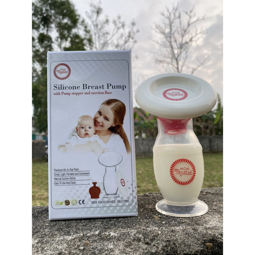 Cốc hút/ hứng sữa silicone Mom Trusted chính hãng