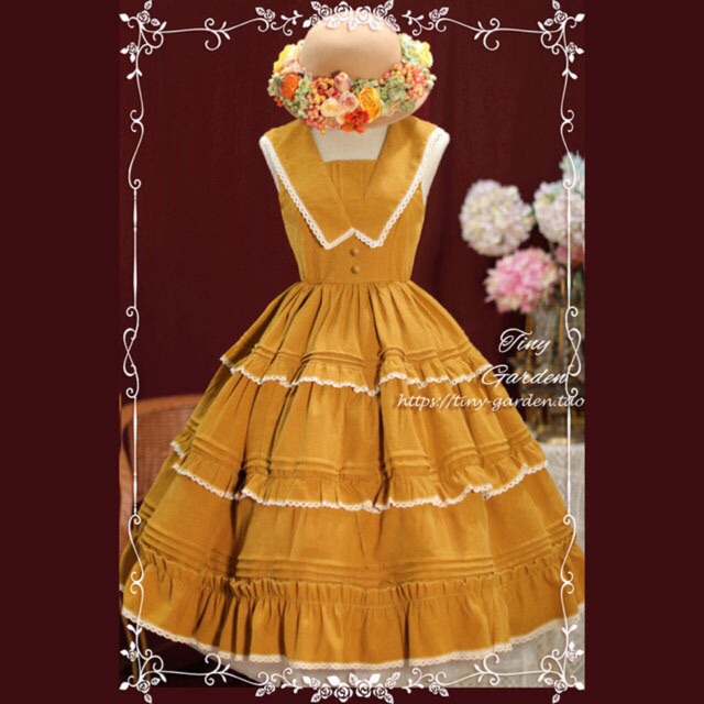 [Order] YAS0411-Váy Lolita thiết kế Tiny Garden cổ vuông không tay