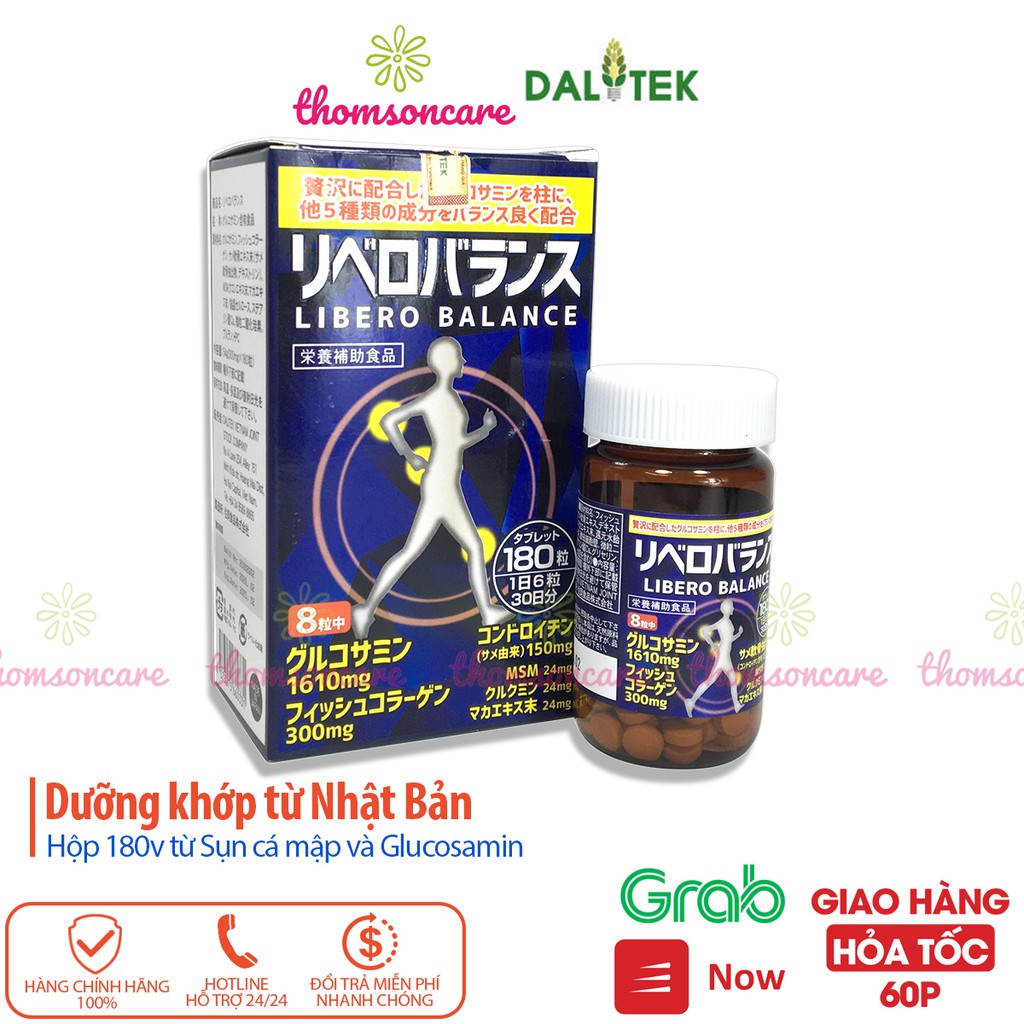 Viên dưỡng khớp từ Nhật Bản Libero Balance, bổ khớp từ sụn cá mập, glucosamin và collagen tái tạo sụn khớp