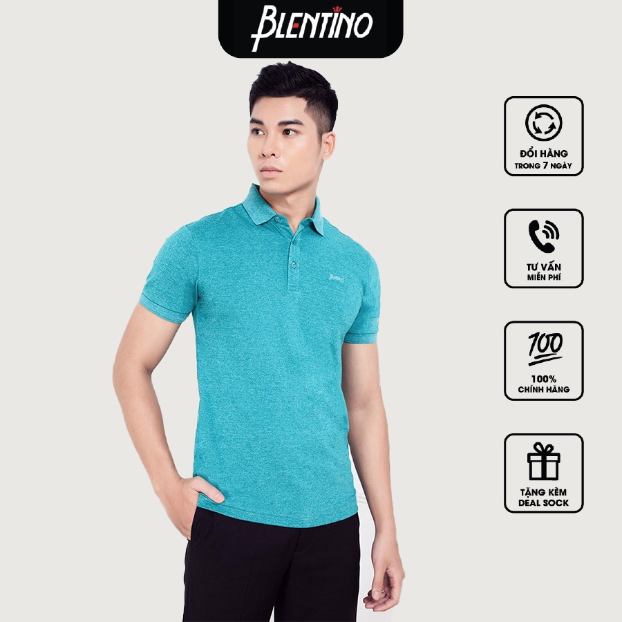Áo Polo Nam Cotton Lạnh Blentino PL08 - Co Giãn Nhẹ Đa Chiều, Thấm Mồ Hôi Nhanh, Chống Nhăn