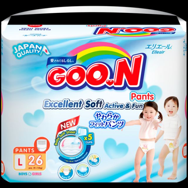 Bỉm quần Goon Slim JB L26(9-14kg)